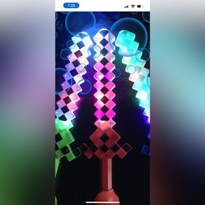 Bubble blowing Pixil swords